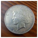 1922 Peace Dollar :: 90% Silver :: weak strike