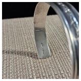 Sterling Silver Cuff - Band - Bracelet - Moon & Stars Stamped - Mexico - .925 Sterling Silver, 14.57g