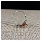 Sterling Silver Ring - Possibly Amber - Size 8.25 - 3.1g