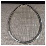 Sterling Silver - OMEGA - Chain Necklace - 7mm - 36.9g - Approx 18inches