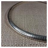 Sterling Silver - OMEGA - Chain Necklace - 7mm - 36.9g - Approx 18inches