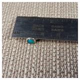 Sterling Silver - Turquoise "Stacker" ring - 6mm stone - 1.4g