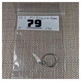 Sterling Silver - Turquoise "Stacker" ring - 6mm stone - 1.4g