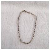 Quality Italy Made - 7inch - Rope Chain Bracelet - "070" Gauge = 3-3.5mm wide - 2.5g .925 Silver