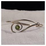 Unique "Slip-on" Contemporary Design Bracelet - PERIDOT  11.2g