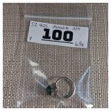 Pear or Tear Shaped - Malachite Sterling Silver Ring - Sz 9.25 - 6.3g