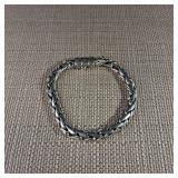 Large MENS - Sterling Link Bracelet - Awesome Key style security clasp -  36g  Stamped 925