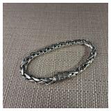 Large MENS - Sterling Link Bracelet - Awesome Key style security clasp -  36g  Stamped 925