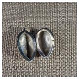 Decorative Engraved Egg Shaped Locket - Pill Container - 1 5/8inch - 8.4g - Sterling Silver