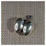 Decorative Engraved Egg Shaped Locket - Pill Container - 1 5/8inch - 8.4g - Sterling Silver