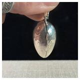 Decorative Engraved Egg Shaped Locket - Pill Container - 1 5/8inch - 8.4g - Sterling Silver