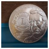 2017 Lions Clubs International Centennial Silver Dollar :: 90% silver, 26.73 grams; 1.5 inch