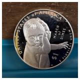 2015 March of Dimes Silver Dollar is a US Mint commemorative :: 90% Silver :: West Point Proof