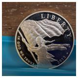 2012-p Us Mint Liberty Commemorative $1 Silver Dollar Bullion Round  :: 90% Silver :: 26.73 grams