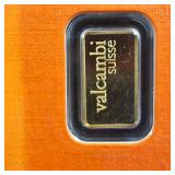 GOLD BAR :: 1 gram .9999 Pure Gold :: Certified Assay :: Valcambi Suisse