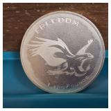 1 Troy Ounce Bullion .999 Fine Silver Liberty and Freedom :: Tax Exempt