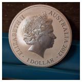 2012 Australia 1 oz Silver Kangaroo $1 - .999 Fine Silver :: Checkout windmill in back of pic!
