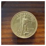 1999 USA ¼ oz $10 Gold Eagle Coin :: .9167 fine gold (22k) :: key collectible