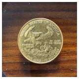 1999 USA ¼ oz $10 Gold Eagle Coin :: .9167 fine gold (22k) :: key collectible