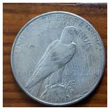 1923-D Peace Dollar 90% Silver, 26.73 grams :: circulated :0.77344 troy ounces silver