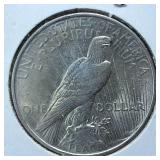 1922 Peace Dollar 90% Silver, 26.73 grams :: Circulated :0.77344 troy ounces silver :: Bright! (VG)