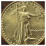 2004 USA ¼ oz $10 Gold Eagle Coin :: .9167 fine gold (22k) :: highly desirable investment!