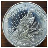 1 OZ .999 Fine Silver Bullion :: Peace & Liberty :: In God We Trust :: 31.01 grams
