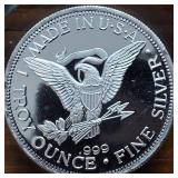 Beautiful Bullion Coin 1 troy oz. (BU) :: Double Eagle :: .999 Fine Silver :: Made in USA