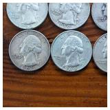 Lot of 12: Various Years Washington Quarters :: 90% silver Constitutional Currency :: $3 Dollar FV