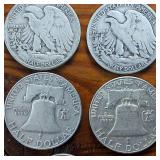 Super Combo Silver!  3 Walking Liberties, 3 Ben Franklins, 3 Quarters, & 3 silver dimes!