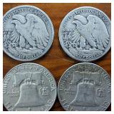 Super Combo Silver!  3 Walking Liberties, 3 Ben Franklins, 3 Quarters, & 3 silver dimes!