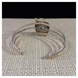 Cuff bracelet - Large blue Focal Lapis Lazuli stone - 18.6g 925 - Sterling Silver  Nice!