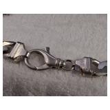 Heavy BLING! - HUGE Vintage Italian Silver Figaro Necklace - AGI :: 139.2g