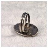 Large Stone - Jasper - Sterling Ring - Size 7 - 6.7g