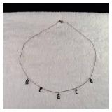 GRACE - Charm Necklace - Dainty Silcer Chain with Charms spelling "Grace" - 1.4g - 16-17inch