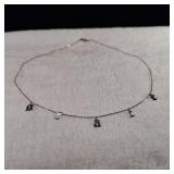 GRACE - Charm Necklace - Dainty Silcer Chain with Charms spelling "Grace" - 1.4g - 16-17inch