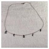 GRACE - Charm Necklace - Dainty Silcer Chain with Charms spelling "Grace" - 1.4g - 16-17inch