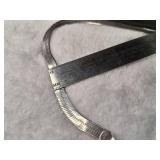 Herringbone Flat Silver Chain Necklace - 7mm - HCT - 925  18+ inches - 22.5g