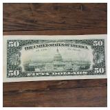 Fancy Note: Crisp 1990 $50 FRN "Bleed Through" (Back to Front) :: Also a Full House :: RARE!