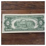 1963A $2 Red Seal United States Note  Fine but circulated - Jefferson :: note, pencil make on reverse