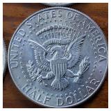 Lot of 4: 1964 Kennedy Half Dollars :: Circulated 90% Silver (4 coins  2 dollar face value)