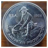 1984 (BU) ENGELHARD 1 oz .999 Bullion :: The American Prospector Fine Silver :: Eagle