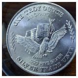 1981 Vintage 1 Troy oz: 99.9% Fine Silver :: US Assay Office :: USA Strategic Stockpile : 31.1 gr.