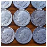 20 Coins Total! : Various Years Roosevelt Dimes :: 90% silver in circulated condition, 2 Dollar Face