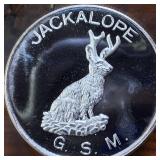 Silver Bullion Coin (BU) .999 Fine Silver :: Balance Beam ::  World Trade Unit :: Jackalope