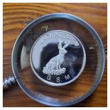 Silver Bullion Coin (BU) .999 Fine Silver :: Balance Beam ::  World Trade Unit :: Jackalope