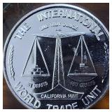 Silver Bullion Coin (BU) .999 Fine Silver :: Balance Beam ::  World Trade Unit :: Jackalope
