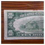Series 1953 $10 Silver Certificate :: Circulated :: Blue Seal :: Collectible