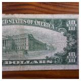 Series 1953 $10 Silver Certificate :: Circulated :: Blue Seal :: Collectible