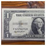 1935-E $1 Dollar Blue Seal Silver Certificate - High Serial #  92176171H : in plastic slip